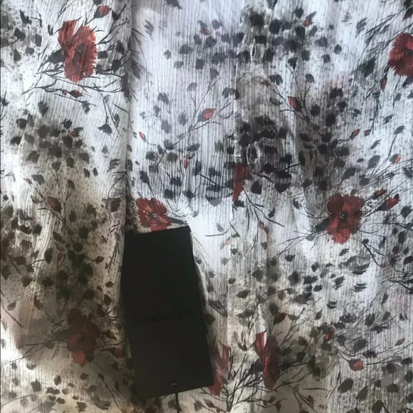 THE KOOPLES Silk Shirt Button Front Flying Flowers - Picture 9 of 9